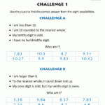 Rounding Decimals Worksheet Challenges With Decimals Worksheets Grade 6