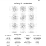 Safety  Sanitation Word Search  Wordmint Together With Food Safety And Sanitation Worksheet Answers