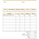 Sales Tax Invoice Format In Excel Pertaining To Excel Spreadsheet Invoice Template