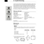 Salters' Chemistry Club Volume One Activities 14  Stem Within Growing Crystals Lab Worksheet