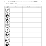 Science 9 Whmis Lab Safety Info Complete The Following Worksheet Pertaining To Lab Safety Symbols Worksheet Answer Key