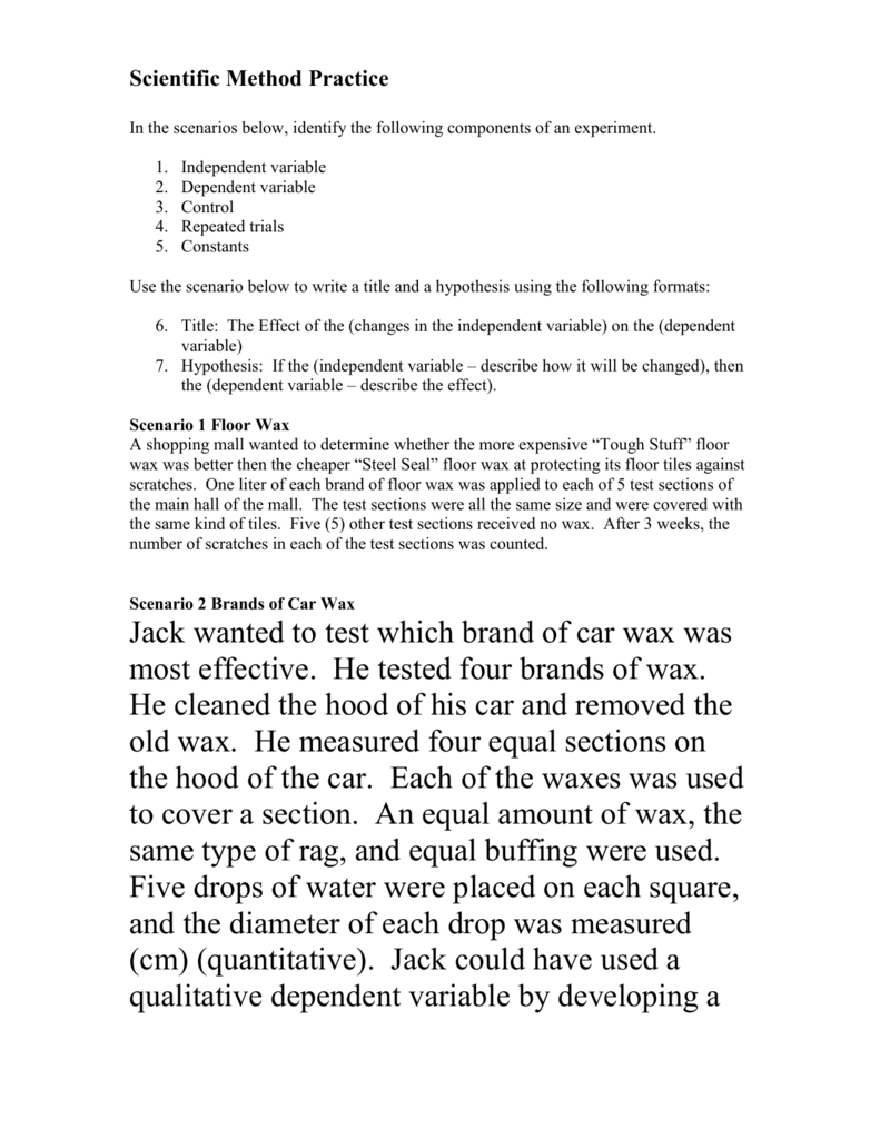 Scientific Method Practice Also Peters Experiment Worksheet Answer Key