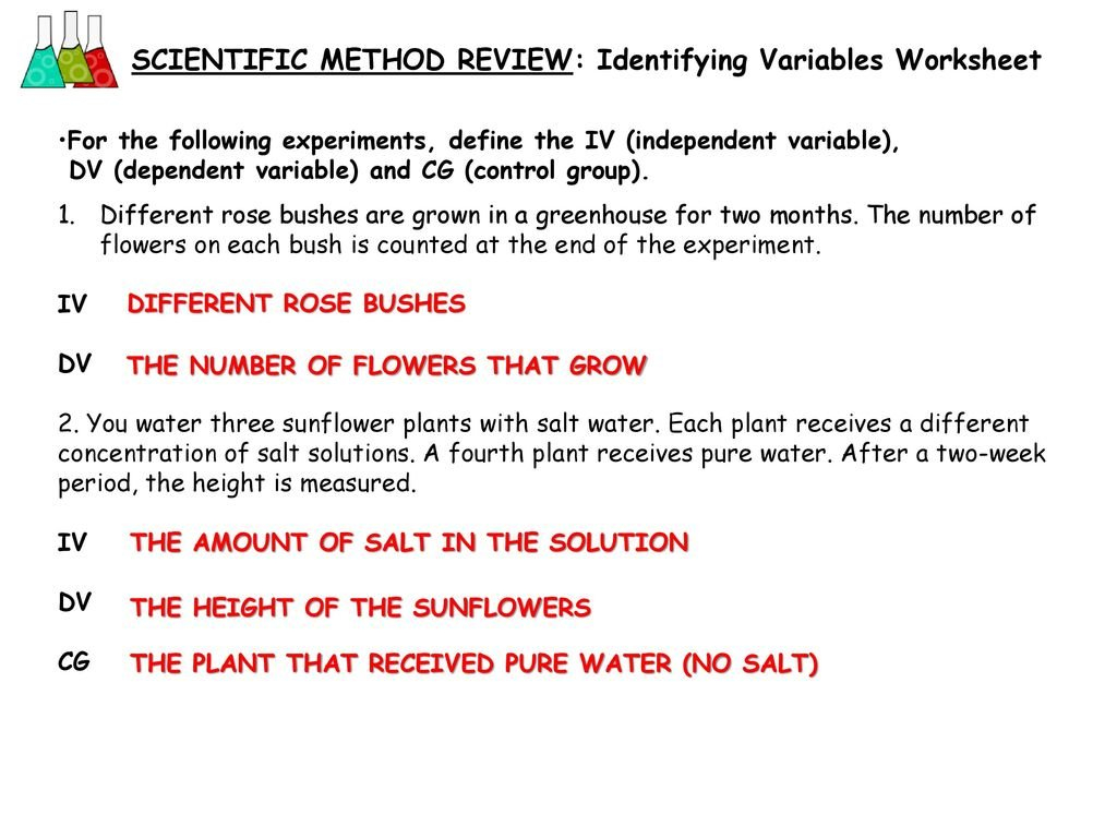 Scientific Method Review Identifying Variables Worksheet  Ppt Download Also Scientific Method Review Identifying Variables Worksheet