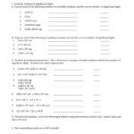 Scientific Notation And Significant Figures Along With Scientific Notation And Significant Figures Worksheet