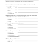 Scientific Notation Worksheet And Writing In Scientific Notation Worksheet