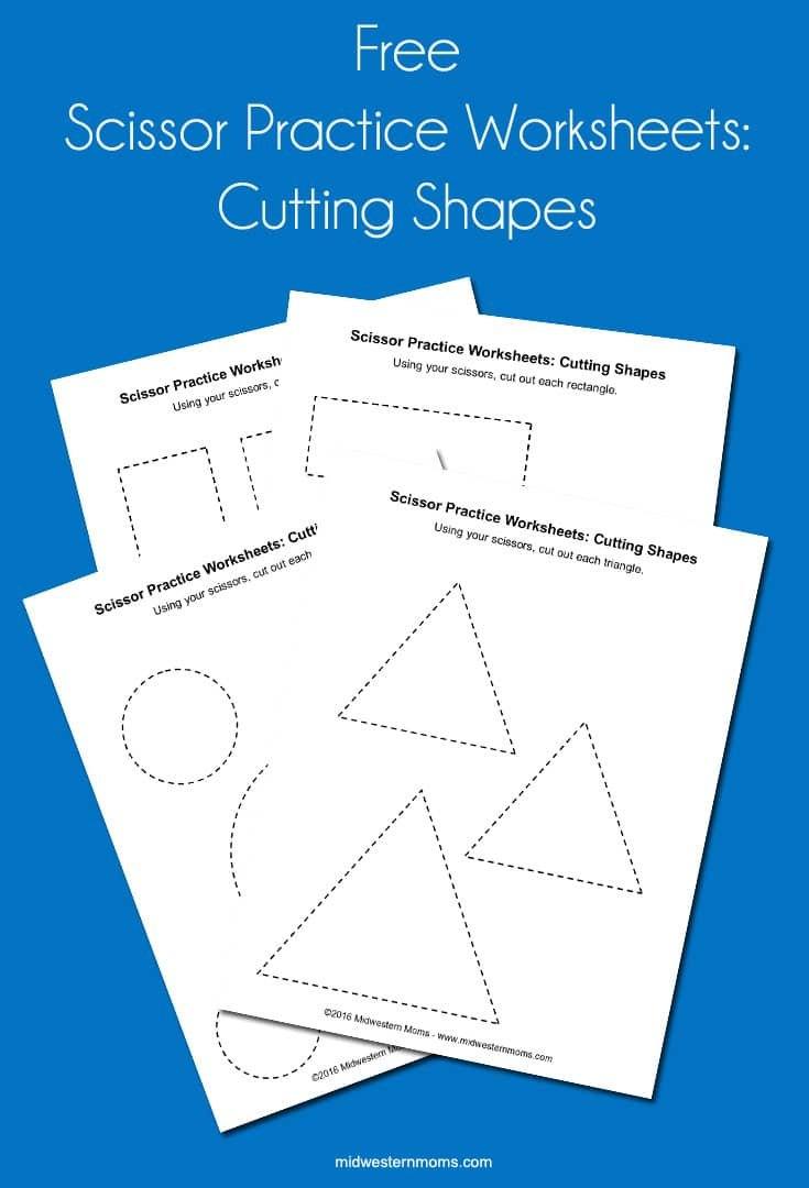 Scissor Practice Worksheets Cutting Shapes As Well As Free Cutting Worksheets