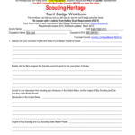 Scouting Heritage For Boy Scout Worksheets