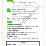 Sction One Family Roles  Esl Worksheetarouja In Family Roles Worksheet