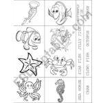 Sea Creatures To Work With The Movie Finding Nemo  Esl Worksheet With Finding Nemo Worksheet