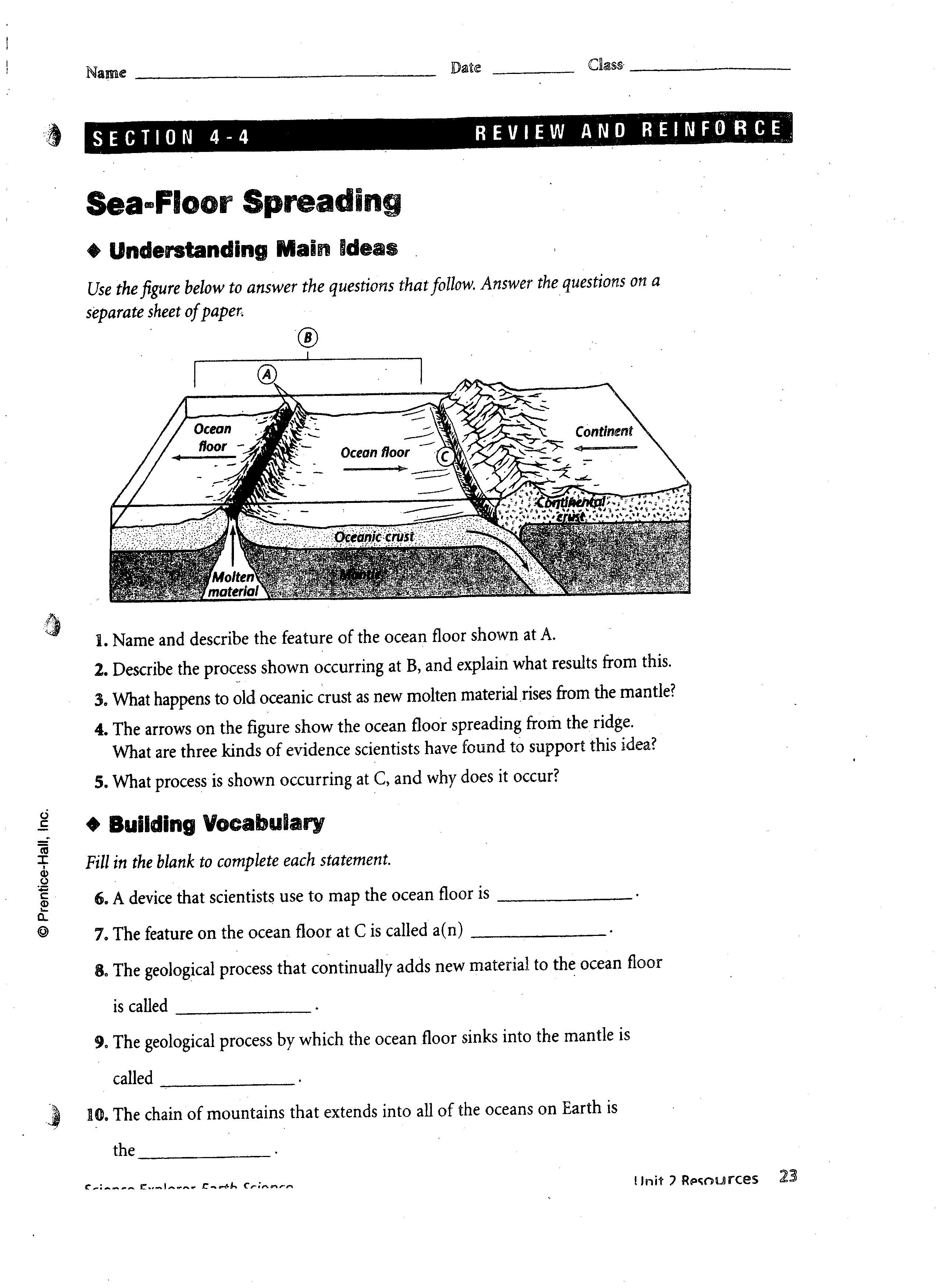 Sea Floor Spreading Worksheet Answers Dna Replication Worksheet How Pertaining To Sea Floor Spreading Worksheet Answers