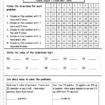 Second Grade Place Value Worksheets Along With Place Value First Grade Worksheets