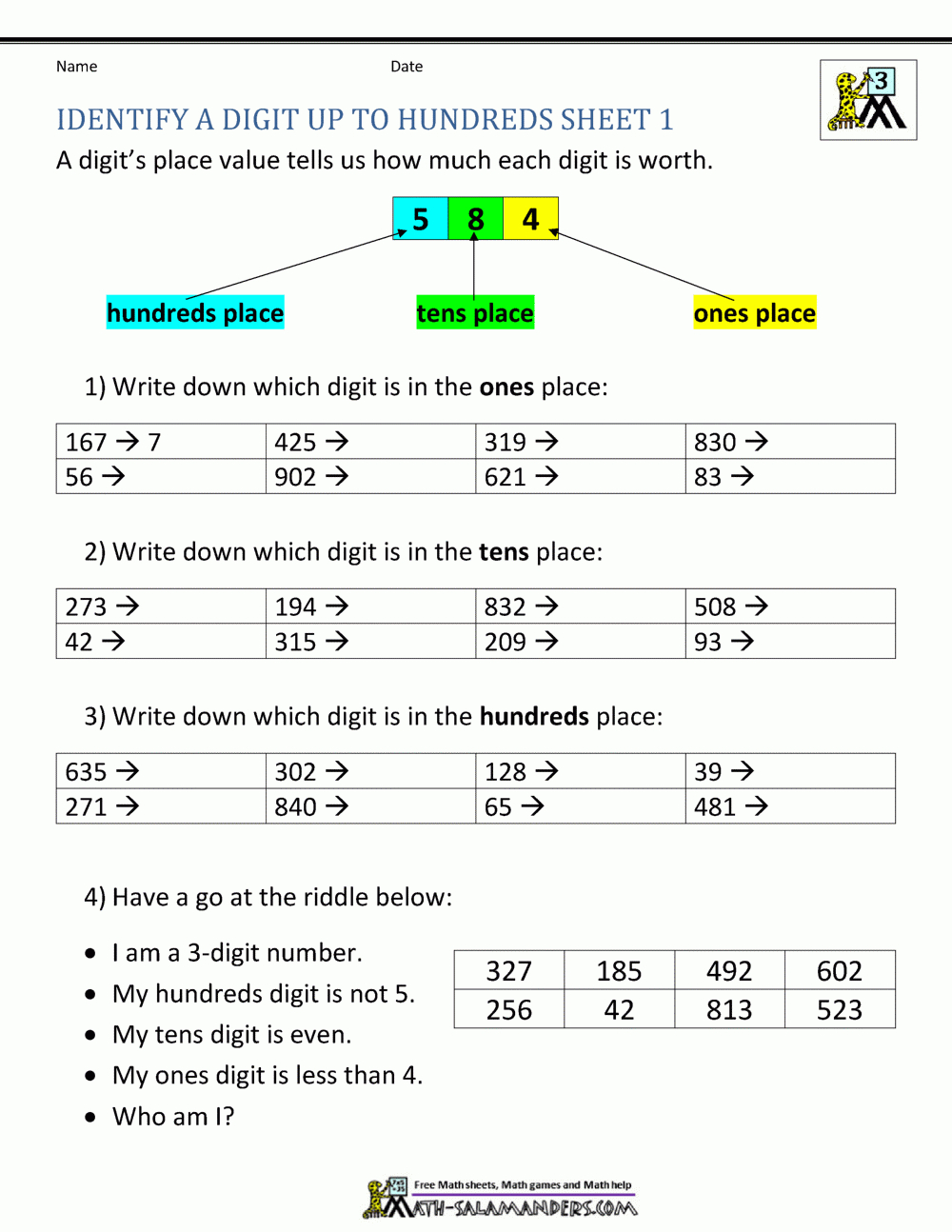 Second Grade Place Value Worksheets Throughout Place Value Worksheets 2Nd Grade