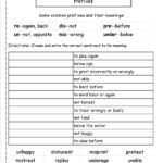 Second Grade Prefixes Worksheets Along With Prefix Worksheets 3Rd Grade