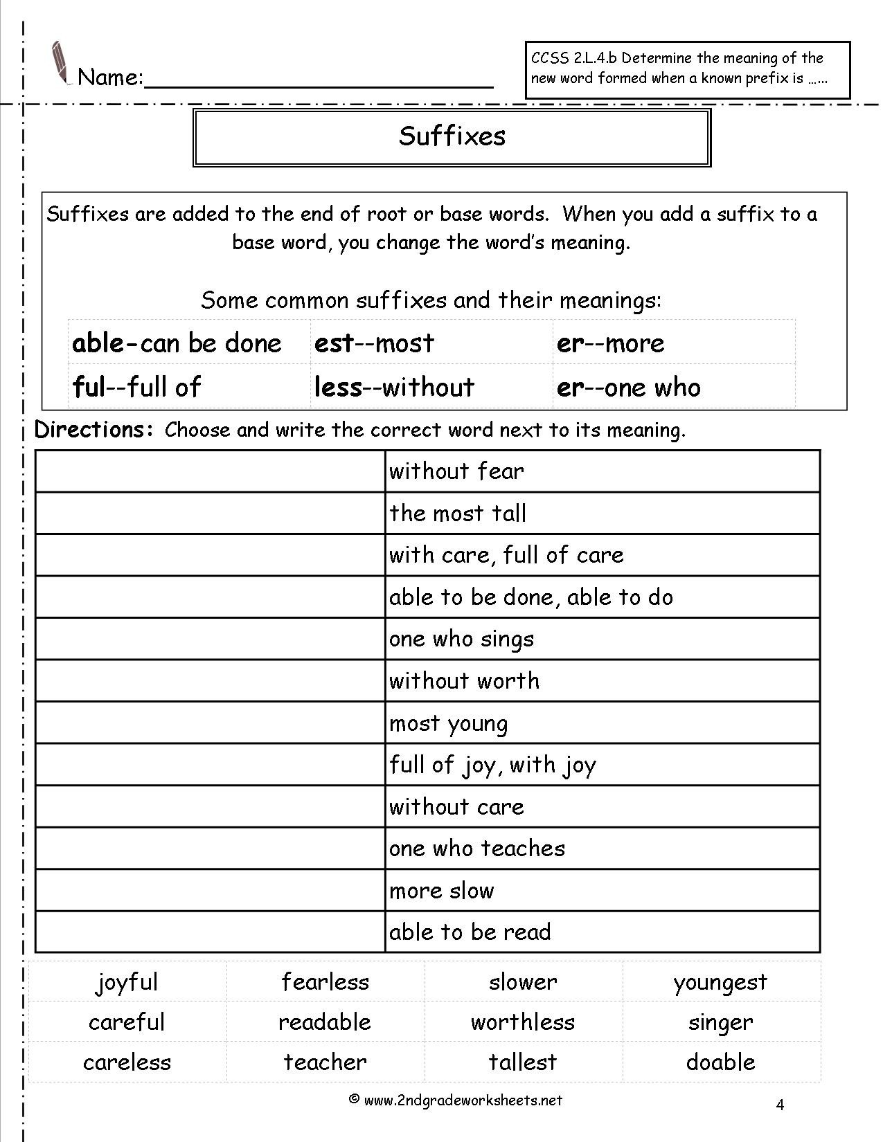 Second Grade Prefixes Worksheets Together With Greek And Latin Roots 4Th Grade Worksheets