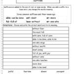 Second Grade Prefixes Worksheets With Regard To Prefix And Suffix Worksheets 5Th Grade