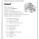 Second Grade Reading Comprehension Worksheets  Math Worksheet For Kids Regarding Level 4 Reading Comprehension Worksheets