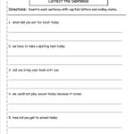 Second Grade Sentences Worksheets Ccss 2L1F Worksheets For Simple Sentences Worksheet
