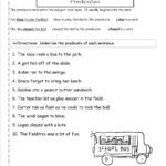 Second Grade Sentences Worksheets Ccss 2L1F Worksheets In Sentence Editing Worksheets