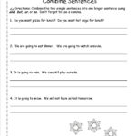 Second Grade Sentences Worksheets Ccss 2L1F Worksheets Inside Combining Sentences 4Th Grade Worksheets