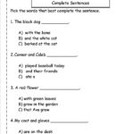 Second Grade Sentences Worksheets Ccss 2L1F Worksheets Intended For Writing Complete Sentences Worksheets