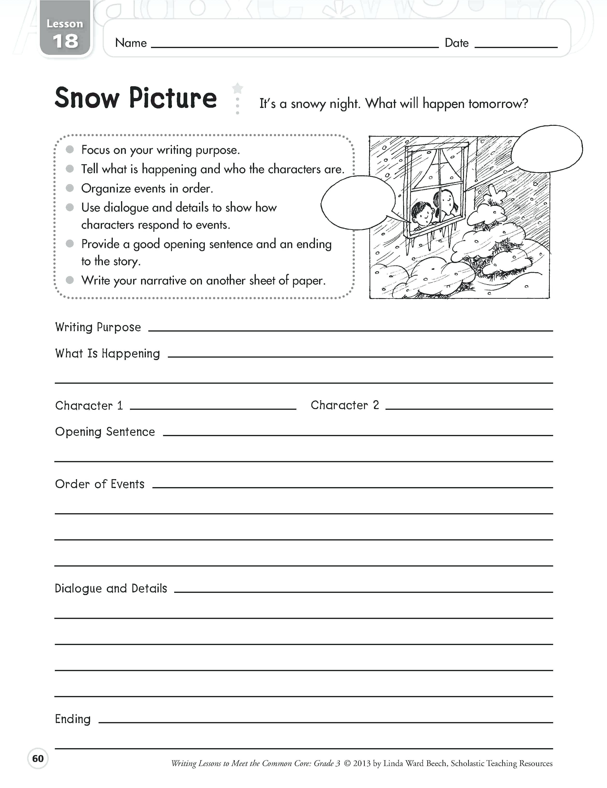 Second Grade Writing Worksheets  Math Worksheet For Kids Pertaining To 4Th Grade Creative Writing Worksheets