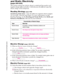 Section 201 Electric Charge And Static Electricity Also Directed Reading Worksheets Physical Science Answers