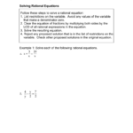 Section 76 Solving Rational Equations As Well As Solving Rational Equations Worksheet Answers