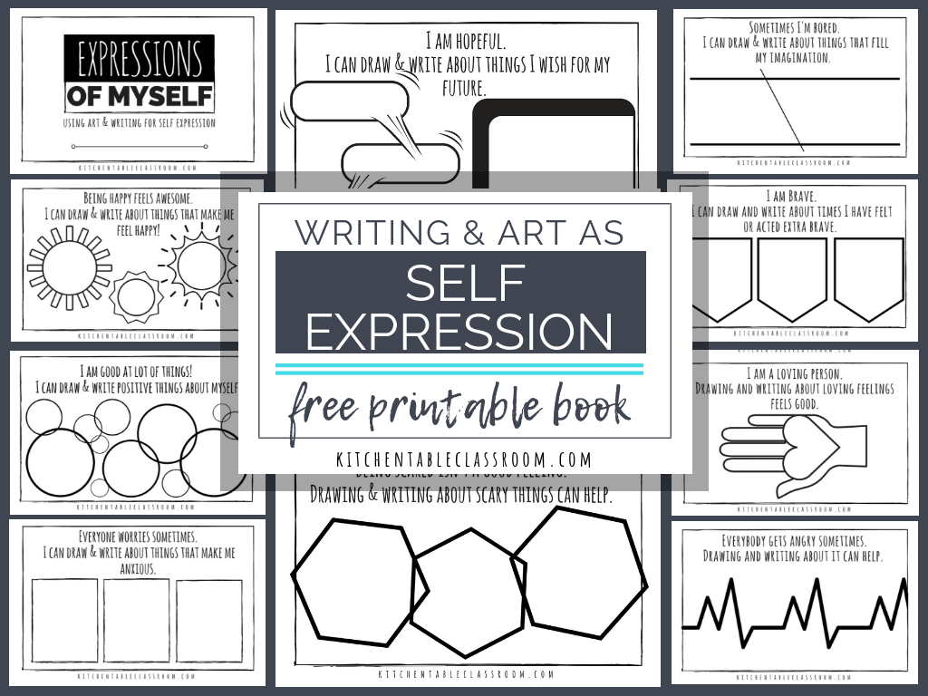 Self Expression Through Writing  Art Free Self Esteem Worksheets With Regard To Self Esteem Worksheets For Kids