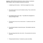 Sentence Boundary Punctuation Worksheet Directions Edit The And Punctuate The Sentence Worksheet