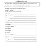 Sentence Structure Worksheets  Sentence Building Worksheets Within Building Sentences Worksheets 1St Grade