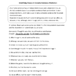 Sentences Worksheets  Complex Sentences Worksheets For Show Don T Tell Worksheet