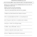 Sentences Worksheets  Compound Sentences Worksheets Inside Combining Sentences 4Th Grade Worksheets