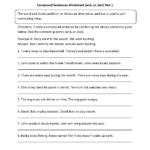 Sentences Worksheets  Compound Sentences Worksheets Intended For Combining Sentences 4Th Grade Worksheets