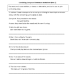 Sentences Worksheets  Compound Sentences Worksheets Pertaining To Compound Sentences Worksheet With Answers