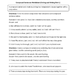 Sentences Worksheets  Compound Sentences Worksheets Throughout Combining Sentences 4Th Grade Worksheets