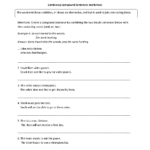 Sentences Worksheets  Compound Sentences Worksheets Together With Combining Sentences Worksheet
