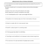 Sentences Worksheets  Run On Sentences Worksheets Within Correcting Run On Sentences Worksheets