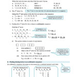 Sequences Review Sheet Together With Arithmetic Sequence Worksheet Pdf