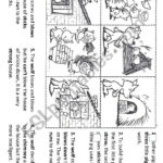 Sequencing The Story Of The Three Little Pigs  Esl Worksheet For Picture Sequencing Worksheets