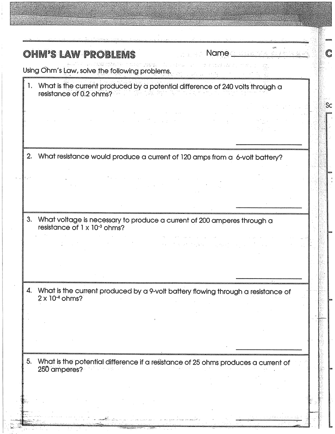 Series Parallel Circuit Problems Worksheet  Electrical Wiring Diagram Pertaining To Physical Science If8767 Worksheet Answers