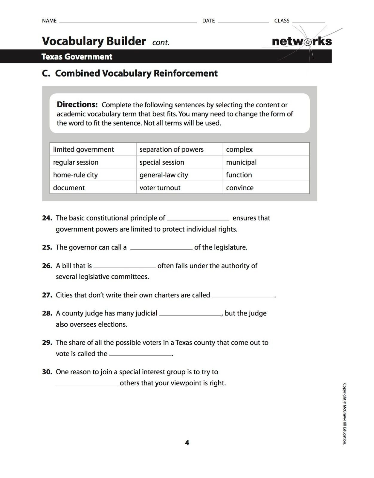 Seven Principles Of Government Worksheet Answers  Briefencounters With Regard To Seven Principles Of Government Worksheet Answers