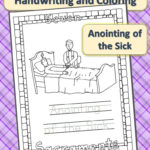 Seven Sacraments Handwriting And Coloring Anointing Of The Sick Pertaining To Seven Sacraments Worksheet