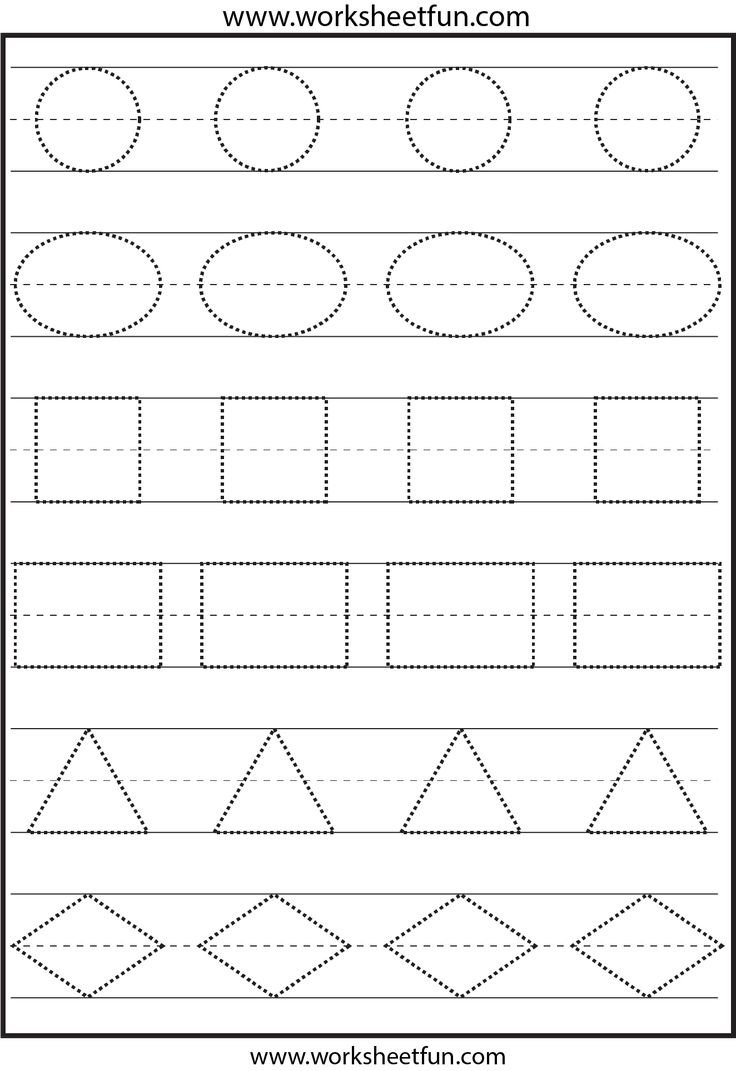 Shape Tracing Worksheets This Shape Tracing Worksheet Is Appropriate For Worksheets For 3 Year Olds