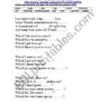 Shel Silverstein Poem Whatif Blank Filling And Answers  Esl Throughout Poetry Fill In The Blank Worksheet