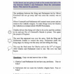 Short Term Causes Of The English Civil War  Year 8 Study Worksheet With Civil War Worksheets Pdf