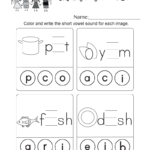Short Vowel Sounds Worksheet Thanksgiving Vowel Lesson Page 10 With Words With The Same Vowel Sound Worksheets