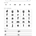 Sight Words Practice Word Search Is It Me Go In For  A To Z Together With Preschool Sight Words Worksheets