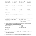 Significant Digits And Scientific Notation With Scientific Notation And Significant Figures Worksheet