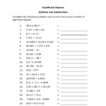 Significant Figures Worksheet Pdf  Addition Practice For Significant Figures Worksheet Chemistry