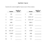 Significant Figures Worksheet With Scientific Notation And Significant Figures Worksheet